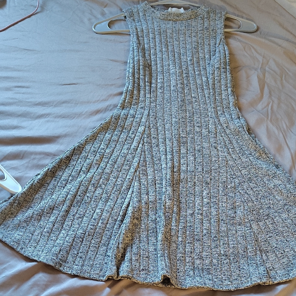 Style Rack Gray Ribbed Midi Dress